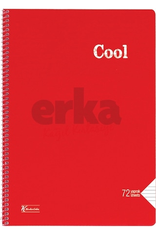 Keskin Color Cool 72 Yaprak Çizgili A5 Plastik Kapak Spiralli Def