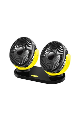 Vkemall Çift Başlı 360 Derece Dönebilir Usb Fan - 3 Hız Modlu Taşınabilir Ofis/araç İçin