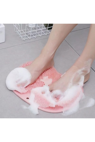 Gajeena Pembe Banyo Fırçalama Matı - Sucuklu, Kaymazsız, Omuz Ve Ayak搓背 - 160g, Vücut Döküntü Temizliği Ve Masaj Aleti Siyah