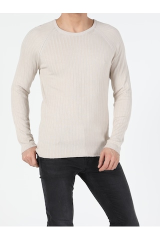 Colin's Slim Fit Bisiklet Yaka Erkek Bej Kazak CL1047125_Q1.V1_BEI