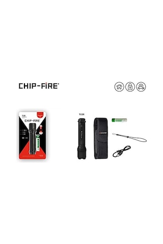Chip Fire Tx3r Şarj Edilebilir El Feneri Siyah