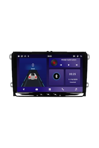 Volkswagen Golf 5/golf 6 Android Multimedya Sistemi 2004-2012 Crv-4580sx Piano Black Çerçeve 9"