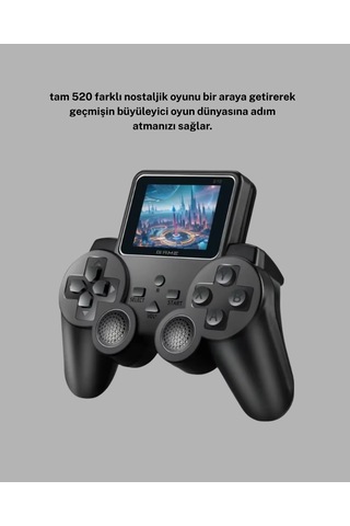 Mey İthalat Atari S10 Retro Oyun Konsolu 520 Klasik Oyun, Taşınabilir Tasarım, Nostaljik Oyun Deneyimi