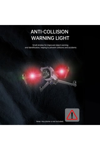 Yaozixa Drone Gece Işığı: 3 Renk Beyaz/yeşil/kırmızı , Çoklu Flaş Modu, Dahili Pil, Uyarlanabilir Abs+pc Malzeme