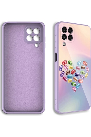 Galaxy M33 Kılıf Kamera Korumalı Desenli Sert Silikon Zore Epoksi Kapak NO1
