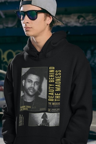 Beauty Behind The Madness Yazılı Unisex Oversize The Weeknd Hoodi Siyah