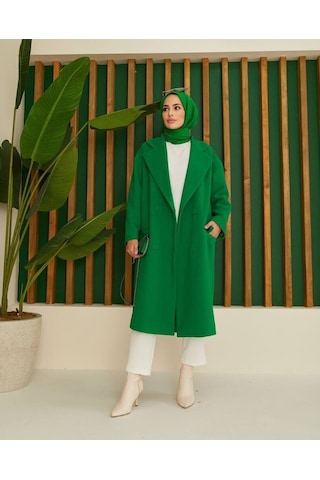 TrendMarfa Önü Düğmeli Kuşaklı Yeşil