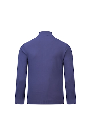 Hatemoğlu Mor Regular Fit Yarım Balıkçı Yaka Fermuarlı Kazak 2977656 Mor