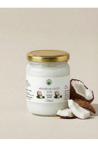 Soğuk Sıkım Hindistan Cevizi Yağı Coconut Oil Cocos Nucifera Saf Doğal 150 Ml 150 ML