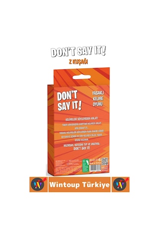 Eğitici Dikkat Zeka Gelişimi Eğlenceli Vakit Geçirme Genç Nesil Kart Oyunu Don't Say It-z Kuşağı
