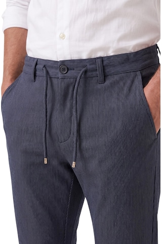 Rizzup Erkek Slim Fit Çizgili Koyu Lacivert Kumaş Pantolon İpli Esnek Bel Likralı Spor Pantolon 2700240