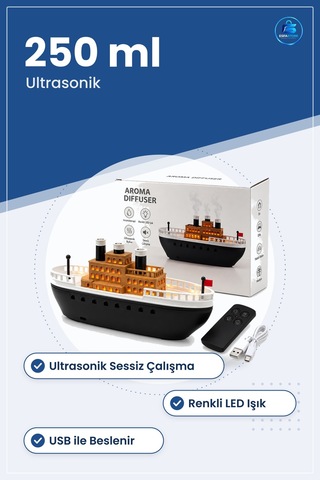 Hava Nemlendirici Aroma Diffuser 250ml Gemili Işıklı Ultrasonik S