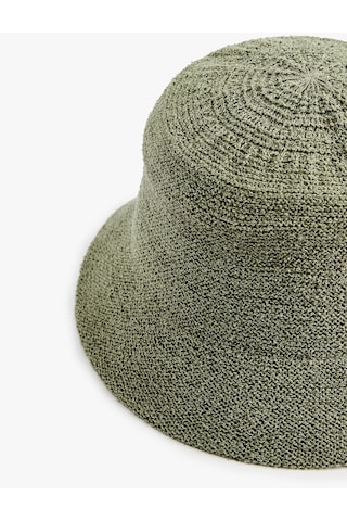 Koton Bucket Şapka Yeşil 6sak40093aa