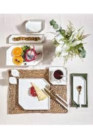 Neva N3528 Gold Flex 42 Parça 6 Kişilik Kahvaltı Takımı Beyaz