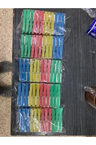 Ceren Plastik Ceren Plastik 24lü Mandal 5li Set Kırmızı