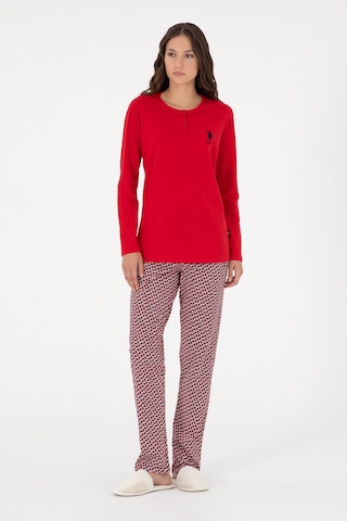 U.s. Polo Assn. Kadın Kırmızı Pijama Takım 50303405-vr030 Kırmızı