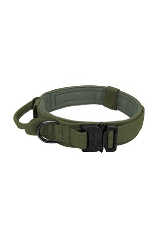 Geeroyoo Dayanıklı Nylon Askeri Köpek Tasması, Hızlı Açma Tokalı, Yeşil L Boy Yeşil