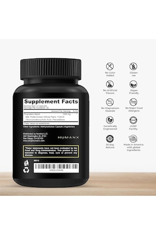 Humanx Store Tudca+ 1000mg Bile Salts Liver Support Gallbladder Cleanse Tauroursodeoxycholic 60 Caps