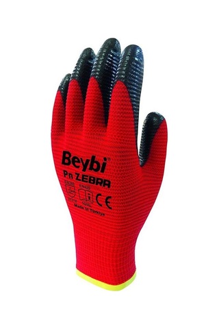 Beybi Nitril Pmk Pn5 Kırmzı Siyah 9 Beden 12li Paket Çok Renkli