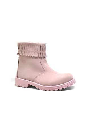 Raker Chiron Hakiki Deri Pembe Fermuarlı Kız Çocuk Bot Çizme Pembe