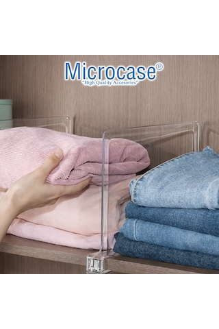 Microcase 2 Li Gardop Eşya Elbise Ve Genel Kullanım Düzenleyici Alan Bölümleyici Set 30x23 Cm Al5709 Şeffaf
