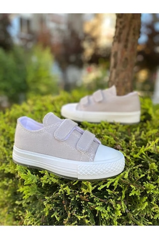 Nese Shoes Keten Kız Çocuk Spor Ayakkabısı Sneaker Gri