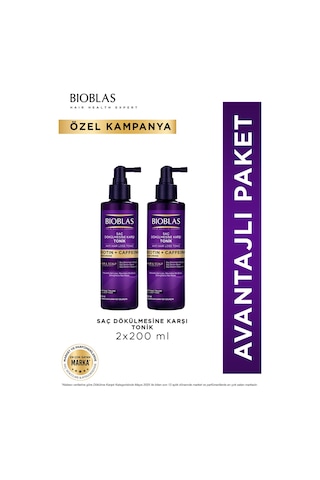Biotin & Kafein Saç Dökülmesine Karşı Tonik 2 X 200 Ml