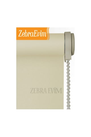 Zebraevim İthal Kalın Kumaş Krem Stor Perde Etek Dilimli
