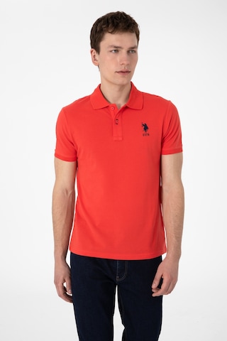 U.S. Polo Assn. Erkek Slim Fit Polo Yaka Kırmızı Basic Tişört 50305929-VR213