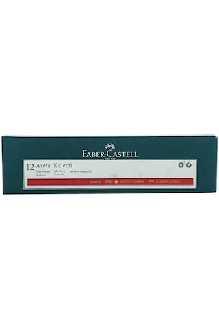 Faber Castell İşaretleme Asetat Kalemi 1700 Kırmızı 12'li Kutu Diğer