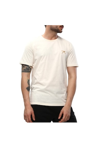 Raru Agnıtıo Erkek Pamuklu Ekru Günlük T-Shirt