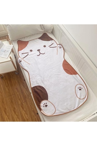 Suntek Yaz Kompakt Yumuşak Için Sevimli 1.5m Kedi Desenli Beyaz Beyaz