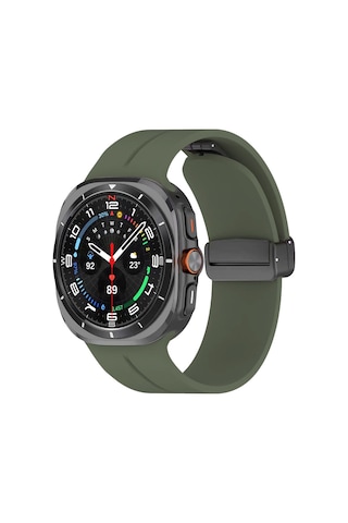 Galaxy Watch 8 Mkst 40mm Krd-84 22mm Silikon Kordon - Koyu Yeşil