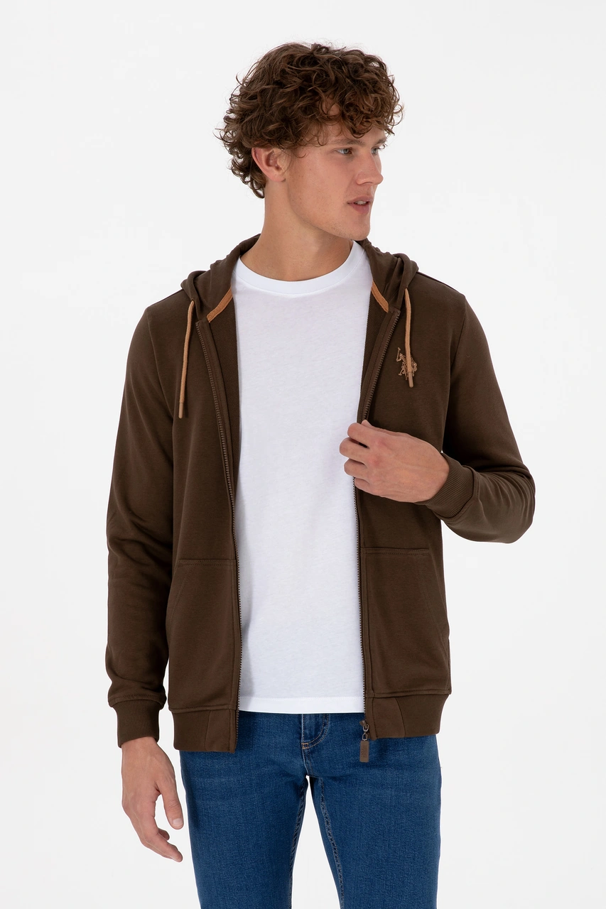 U.S. Polo Assn. Erkek Kahverengi Örme Hırka 50313748-VR029