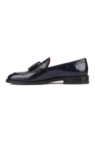 Shoetyle - Lacivert Açma Deri Püsküllü Erkek Klasik Ayakkabı 250-7951-837-lacivert