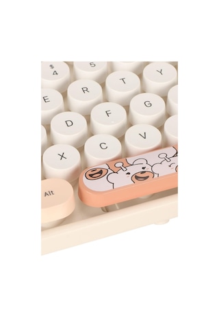 Büro Ev Ofis Bilgisayarı İçin Sevimli Ayıcık Soft Klavye Mouse Seti Diğer