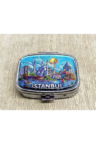 River World Teması İstanbul İlaç Saklama Kutusu Seri I Çok Renkli