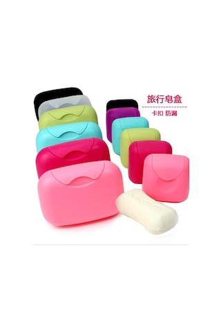 Wezone Rezervuar Kapaklı Seyahat Sabun Kutusu Büyük Boy Şeffaf Plastik Taşınabilir Ev Bakımı Gereci