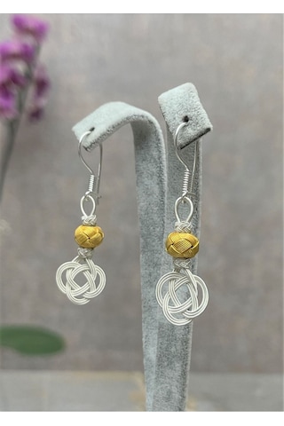 Şems Düğümü Gümüş Kazaziye Küpe