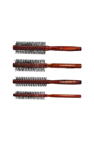 Elsa 4lü Profesyonel Erkek Tarama Seti 10 Ince Fön Fırçası Hediyeli