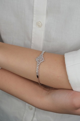 14 Ayar Beyaz Altın Taşlı Düğün Seti 76