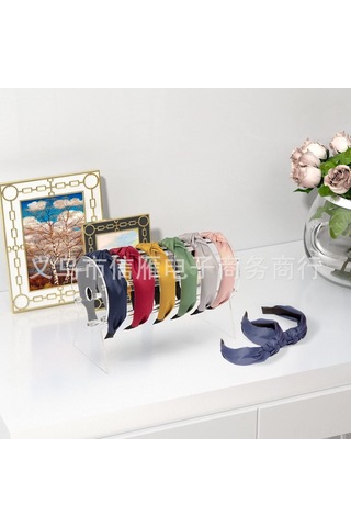 Geekyou Akrilik Şeffaf Saç Aksesuarı Depolama Rafı - Saç Bandı, Şapka, Bilezik, Çıtçıt Düzenleyici Ve Gösterici Gümüş