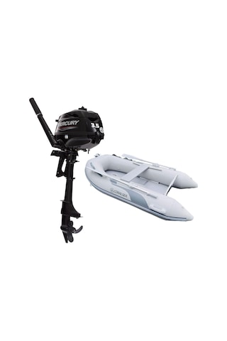 Coralsea 230 Ahşap Tabanlı Şişme Bot + Mercury 3.5 Hp Deniz Motoru