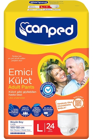 Emici Külot Hasta Bezi L Büyük Beden 30 Adet L