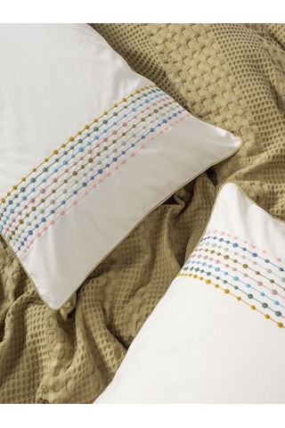 Cotton Box Cb Aura Pebble Tk Pıke Takımı+fıtted Carsaf Hardal Hardal