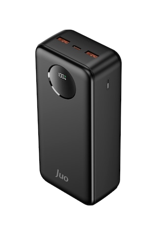 Juo MT03278 30000 mAh 22.5 W Dijital Led Ekranlı Taşınabilir Hızlı Şarj Powerbank Siyah