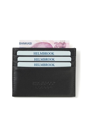 Helmbrook London Barry Erkek Gri Deri Özel Tasarım Çok Bölmeli Rfid Korumalı Kartlık Gri