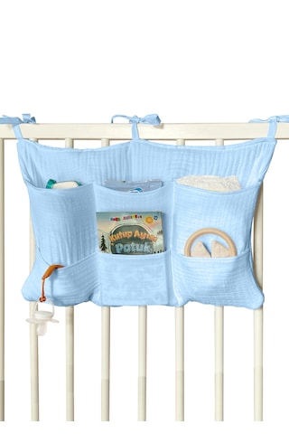 Bebek Beşik Yanı Organizer 6 Cepli Pratik Organizer Mavi