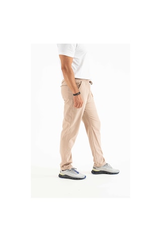 Longberg Erkek Beli Lastikli Bağcıklı Mevsimlik Jogger Spor Pantolon Bej
