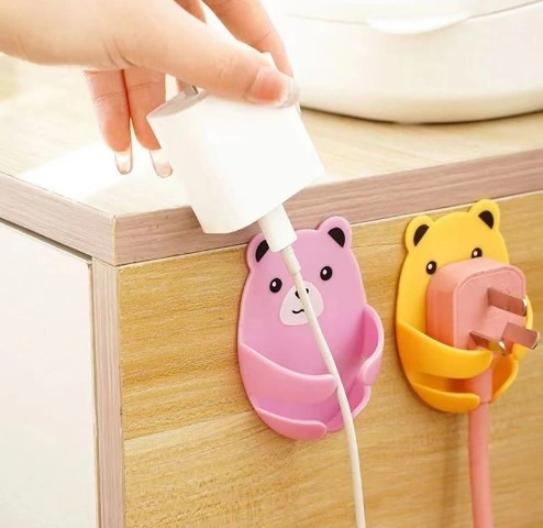 Ayıcık Desenli Çok Amaçlı 4 Lü Fiş Tutucu 4741